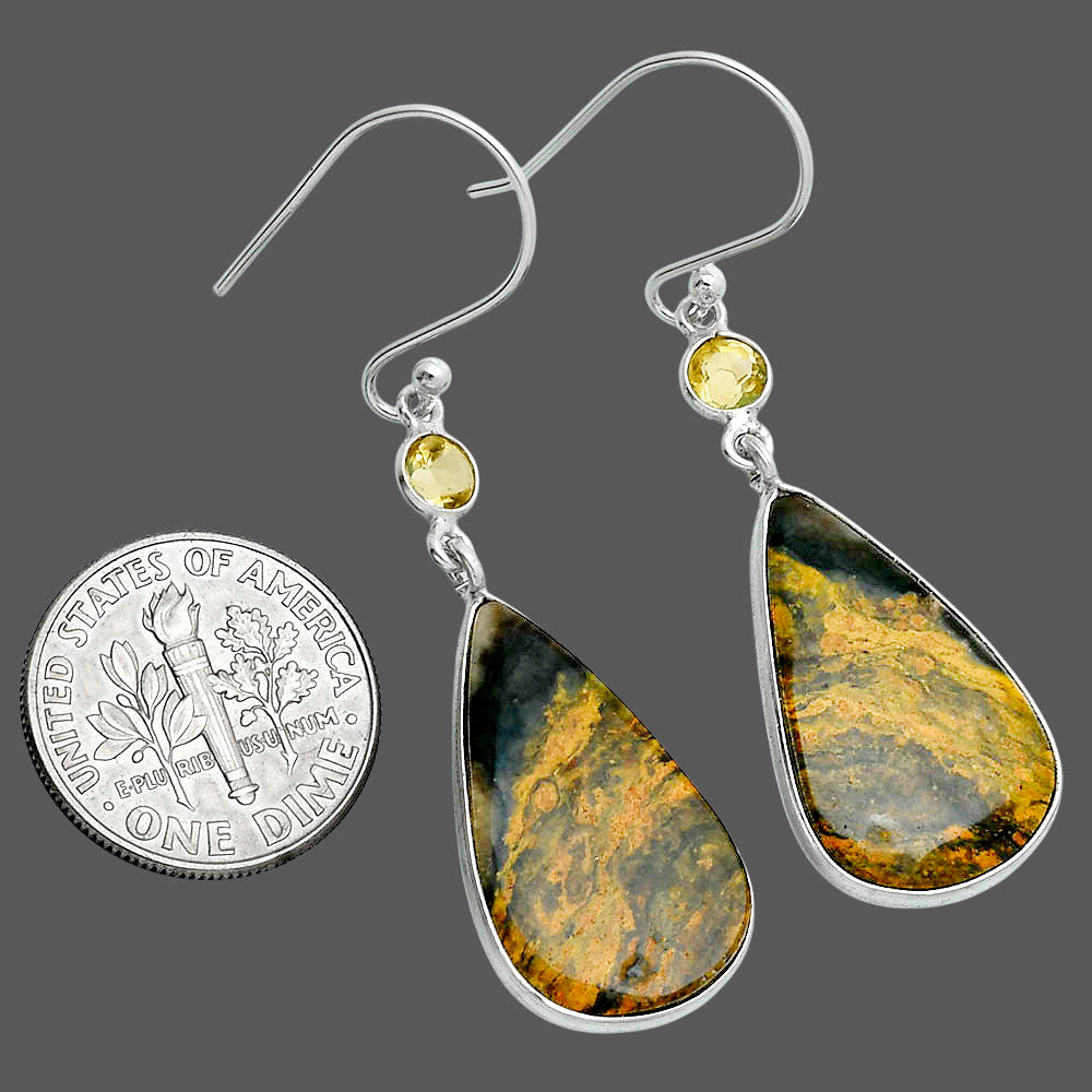 Natural Eclipse & Citrine Earrings E-1002 SDE89121