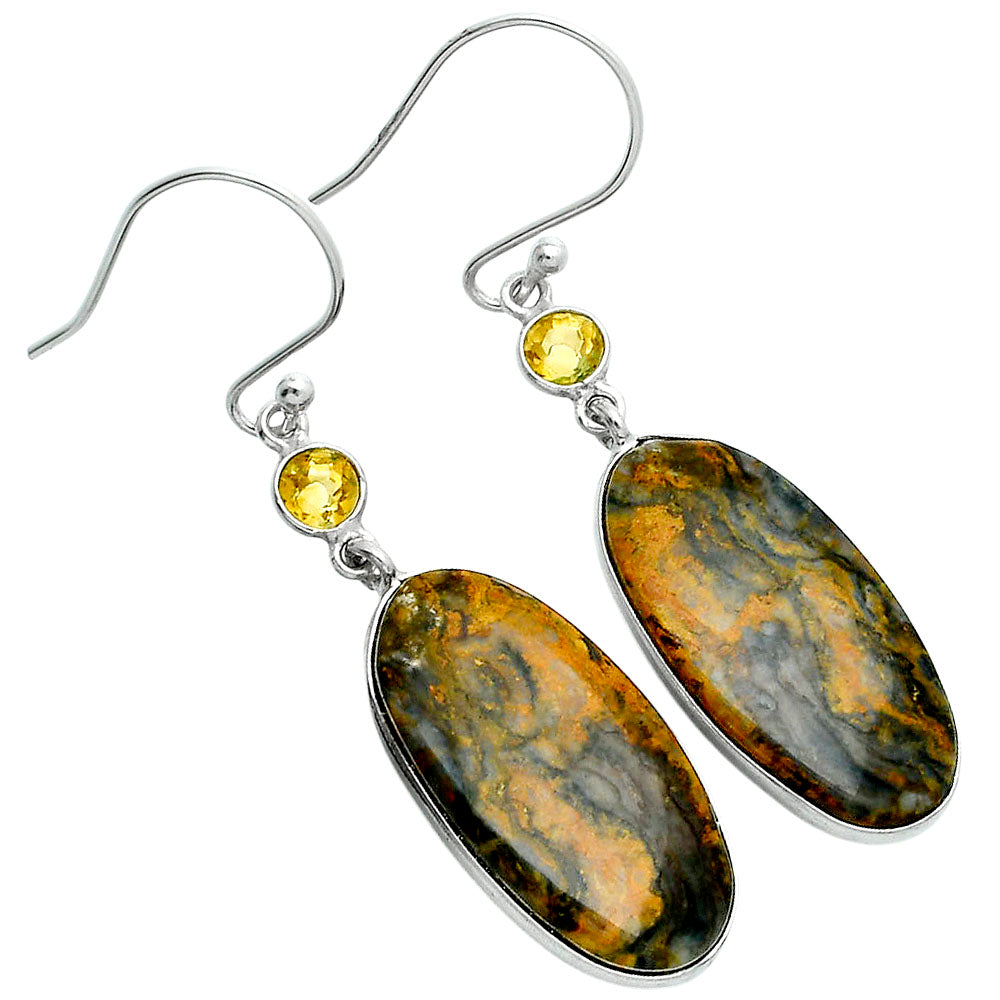Natural Eclipse & Citrine Earrings E-1002 SDE89124