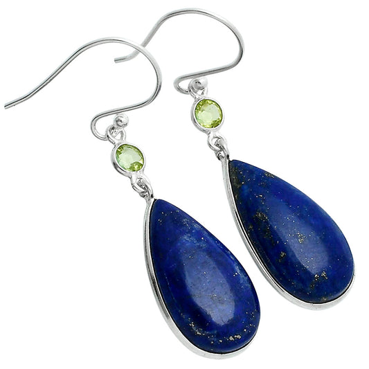 Lapis Lazuli - Afghanistan & Peridot Earrings E-1002 SDE89310