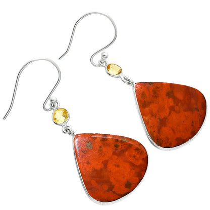 Blood Stone - India & Citrine Earrings E-1002 SDE89330