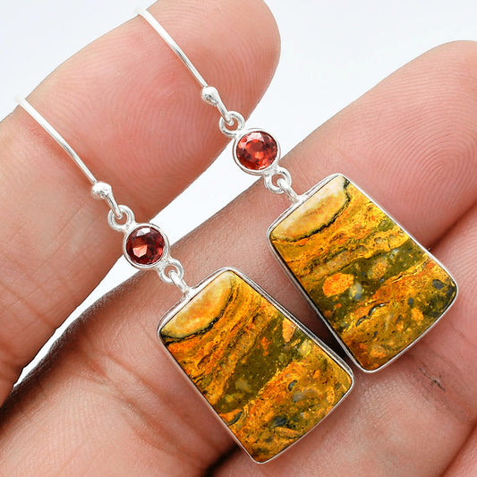 Natural Eclipse & Garnet Earrings E-1002 SDE89335