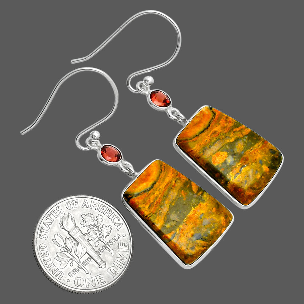Natural Eclipse & Garnet Earrings E-1002 SDE89335