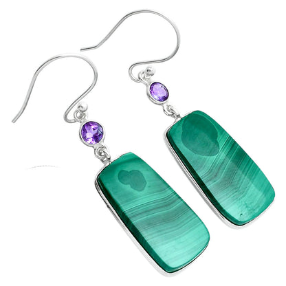 Malachite Eye - Congo & Amethyst Earrings E-1002 SDE89427