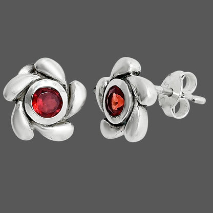 Hessonite Garnet Stud - Madagascar Earrings E-1260 SDE89523