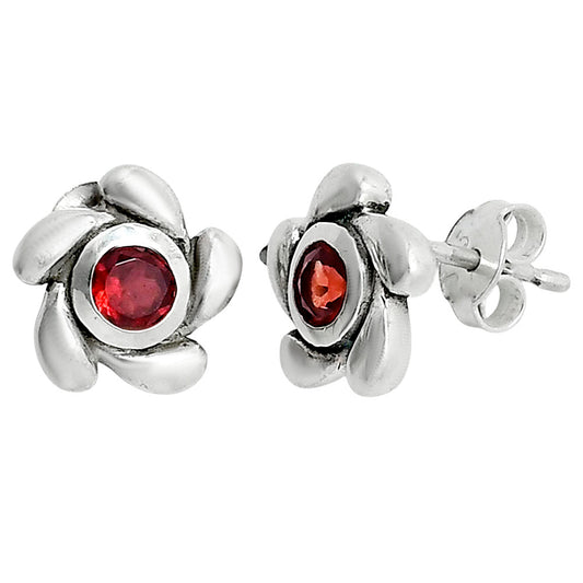 Hessonite Garnet Stud - Madagascar Earrings E-1260 SDE89523