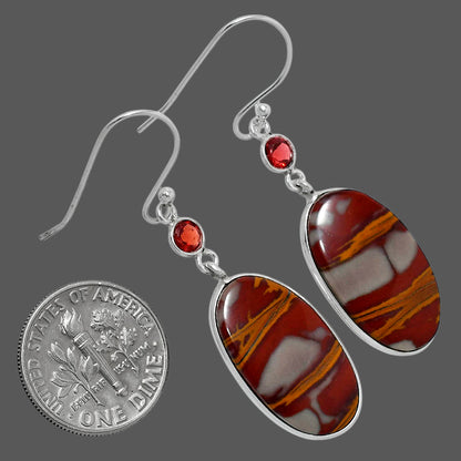 Natural Noreena Jasper & Garnet Earrings E-1002 SDE89826