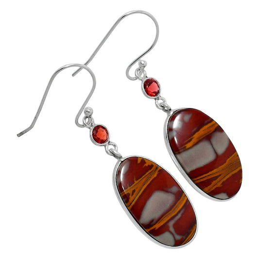 Natural Noreena Jasper & Garnet Earrings E-1002 SDE89826