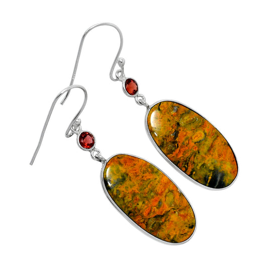 Natural Eclipse & Garnet Earrings E-1002 SDE89830