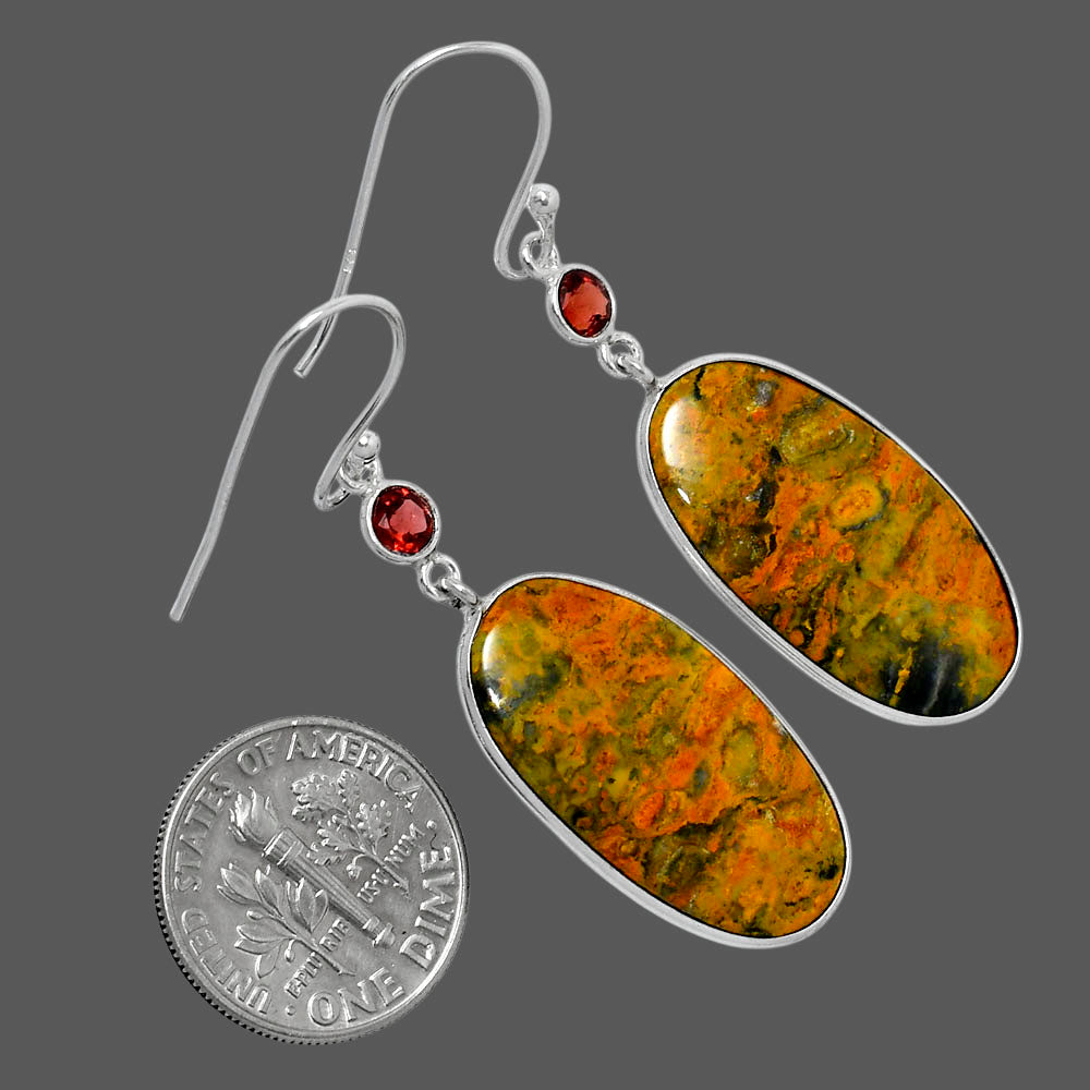 Natural Eclipse & Garnet Earrings E-1002 SDE89830