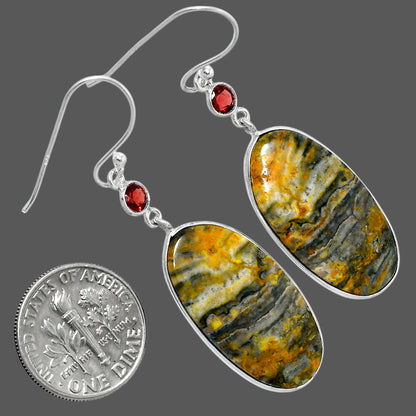 Natural Eclipse & Garnet Earrings E-1002 SDE89832