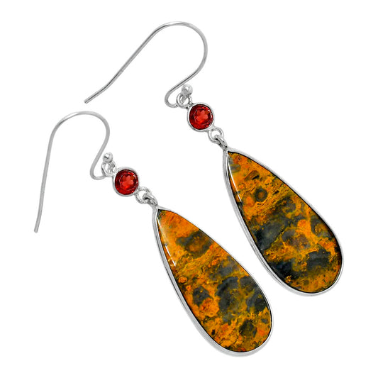 Natural Eclipse & Garnet Earrings E-1002 SDE89833