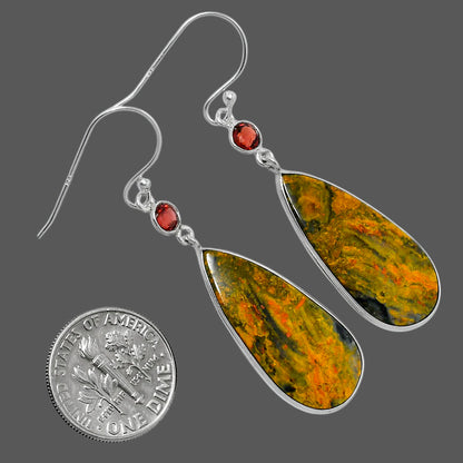 Natural Eclipse & Garnet Earrings E-1002 SDE89849