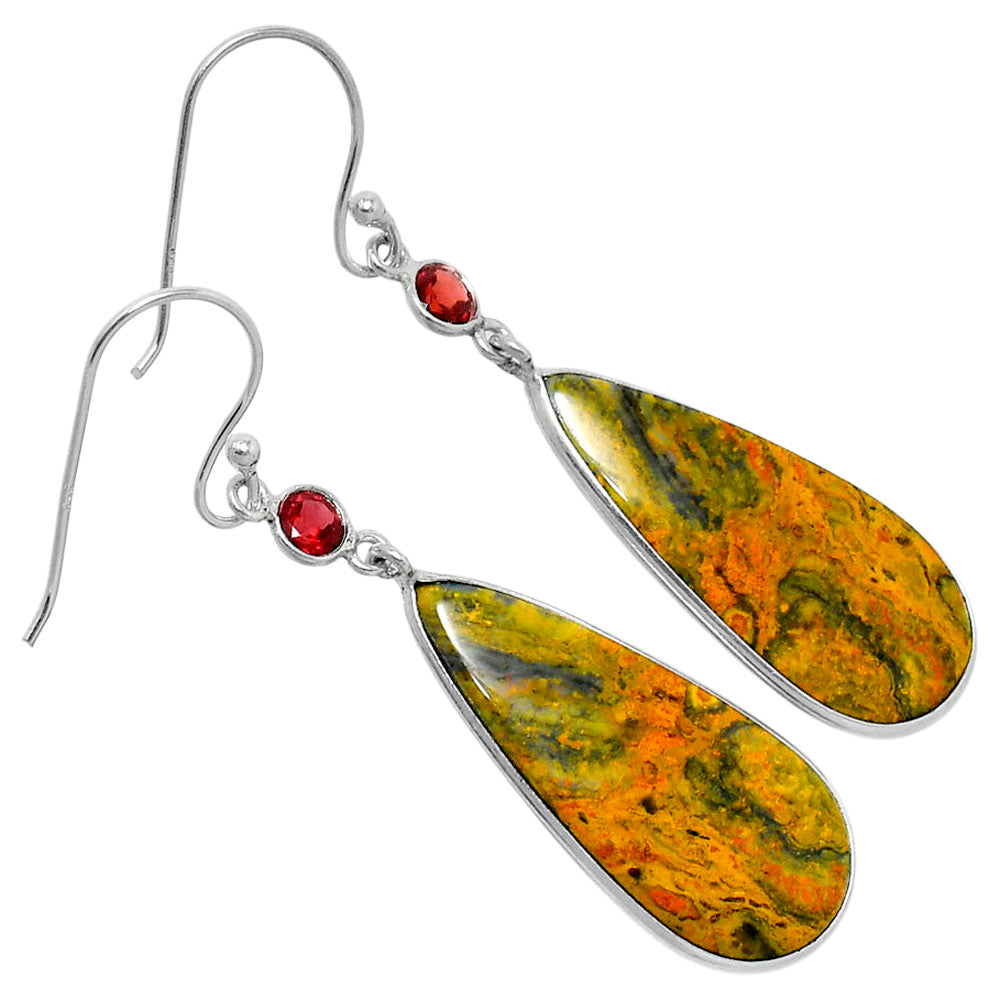 Natural Eclipse & Garnet Earrings E-1002 SDE89928