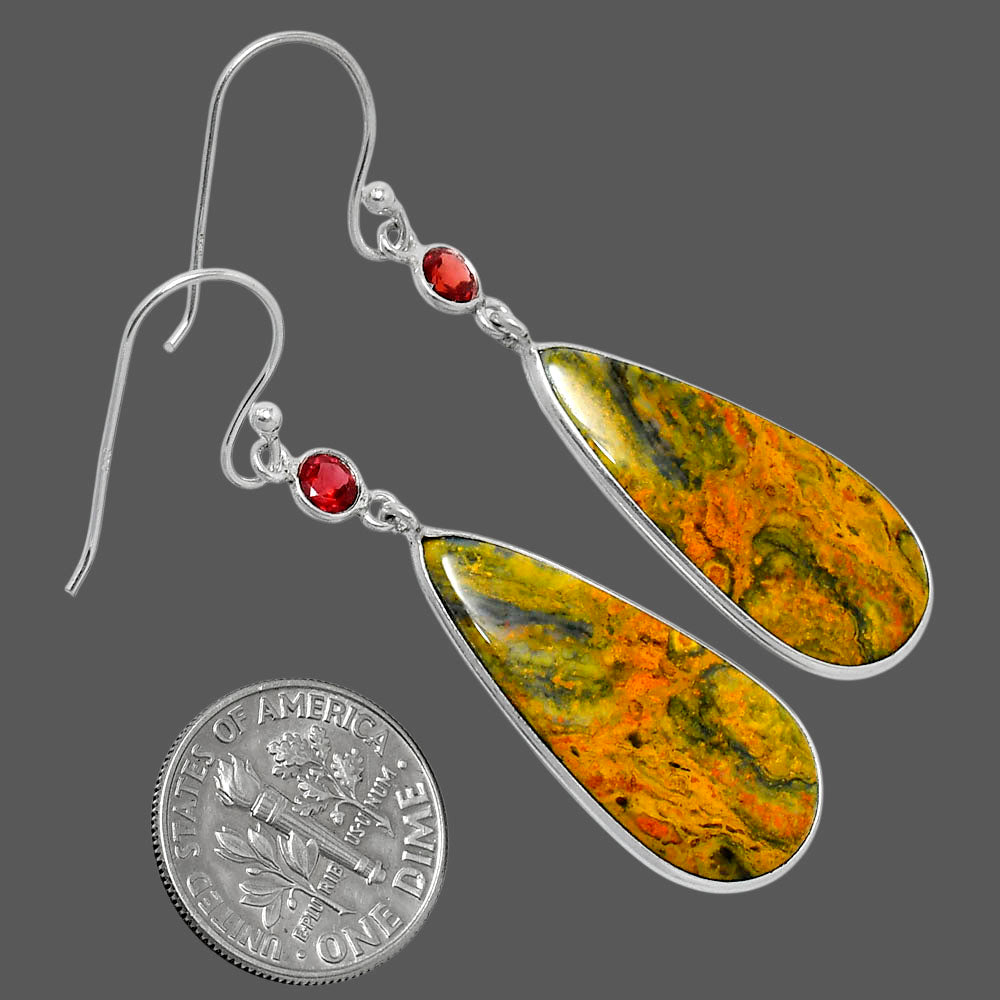 Natural Eclipse & Garnet Earrings E-1002 SDE89928