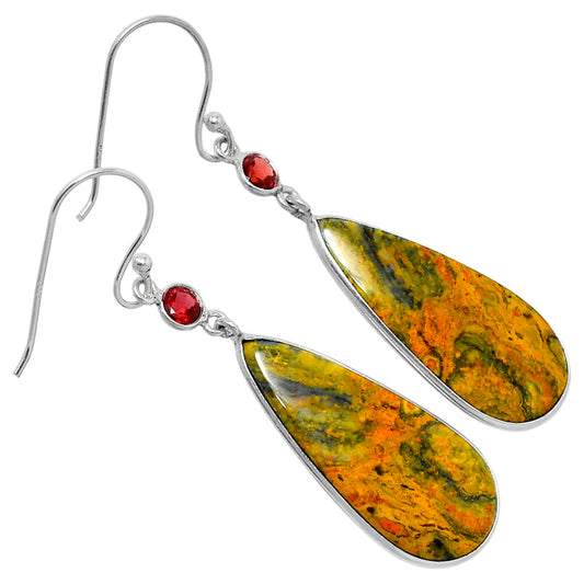 Natural Eclipse & Garnet Earrings E-1002 SDE89928