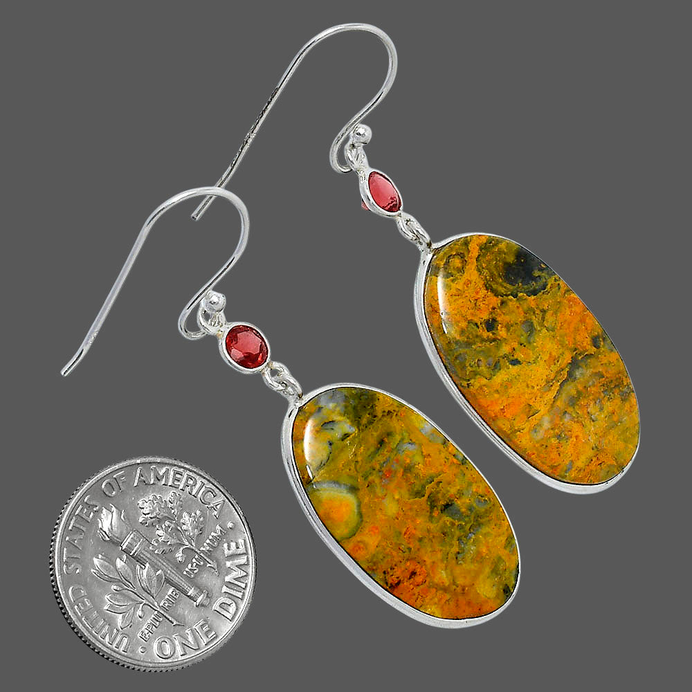 Natural Eclipse & Garnet Earrings E-1002 SDE89929
