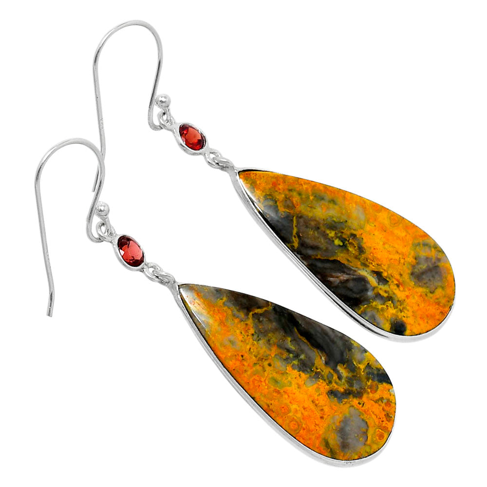 Natural Eclipse & Garnet Earrings E-1002 SDE89961