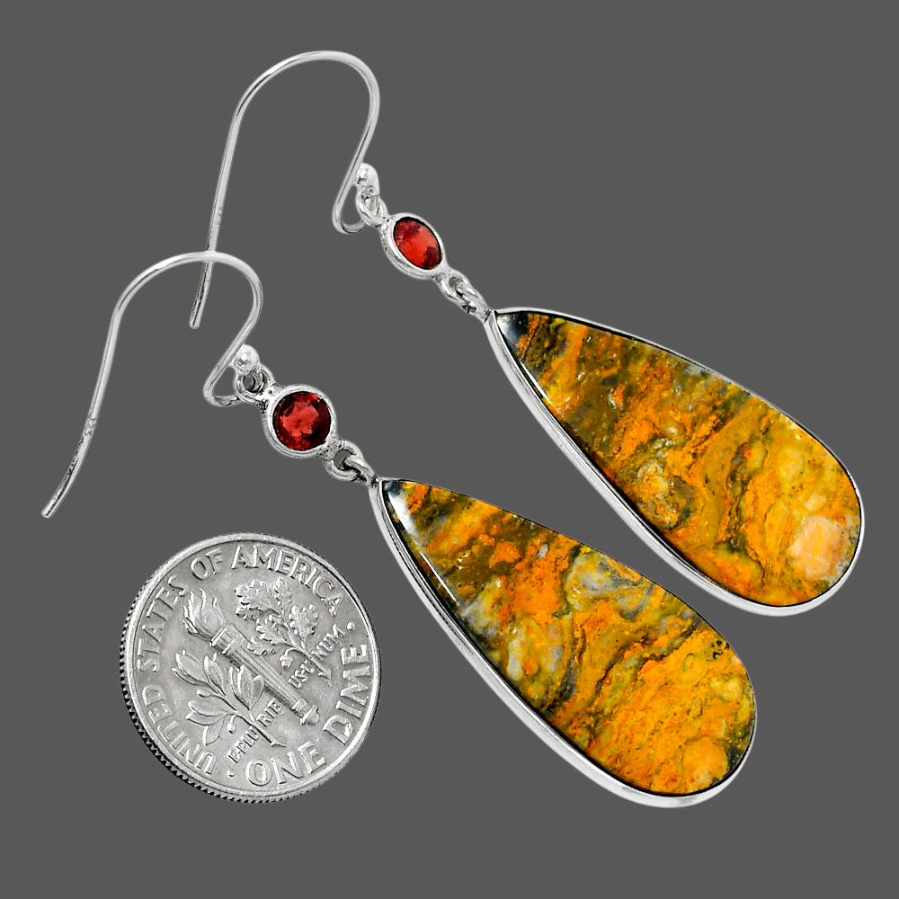 Natural Eclipse & Garnet Earrings E-1002 SDE90033