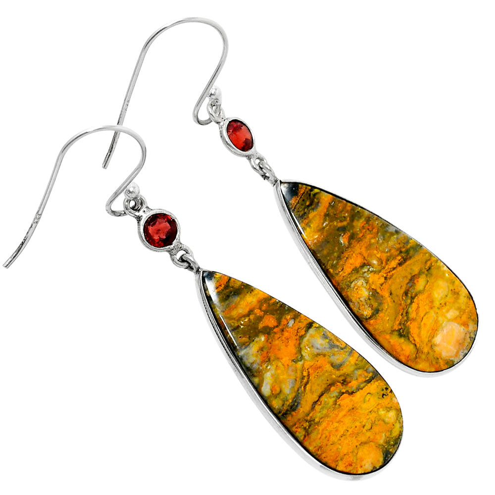 Natural Eclipse & Garnet Earrings E-1002 SDE90033