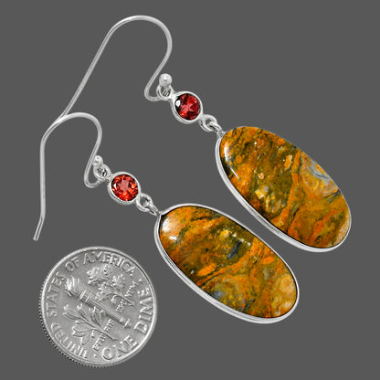 Natural Eclipse & Garnet Earrings E-1002 SDE90091