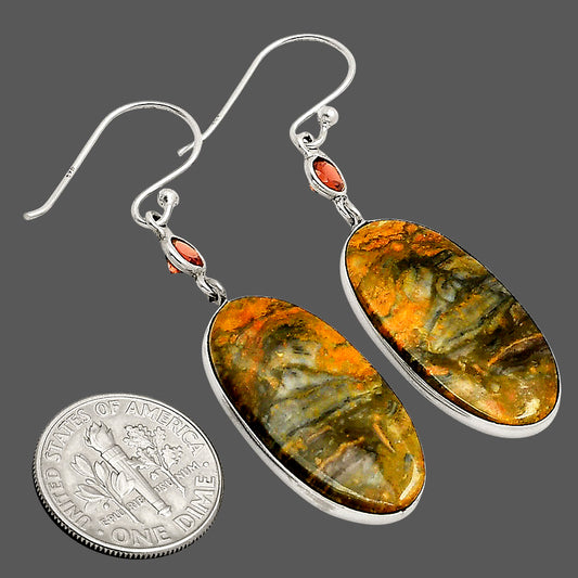 Eclipse and Garnet Earrings E-1002 SDE90202