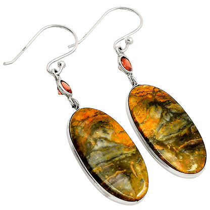 Eclipse and Garnet Earrings E-1002 SDE90202