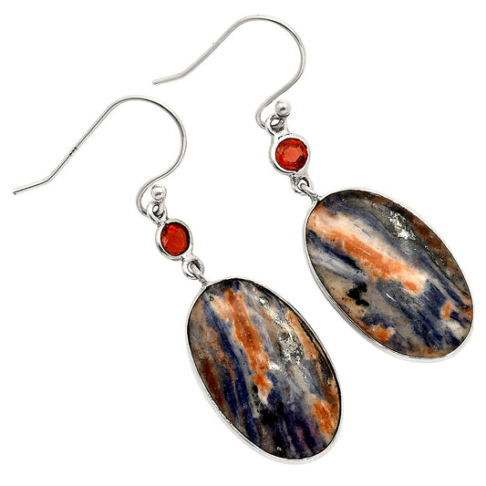 Sodalite and Garnet Earrings E-1002 SDE90204
