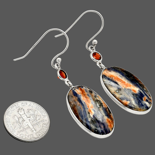 Sodalite and Garnet Earrings E-1002 SDE90204