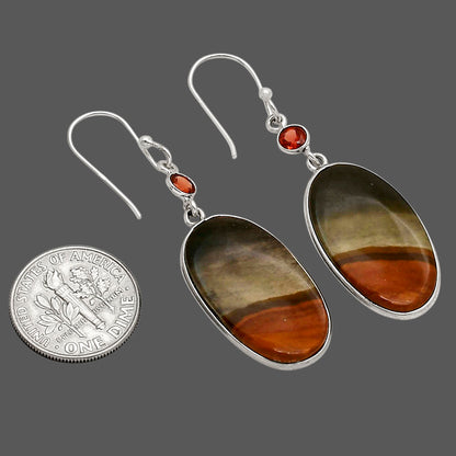 Polygram Jasper and Garnet Earrings E-1002 SDE90257