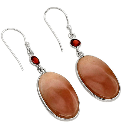 Guava Quartz and Garnet Earrings E-1002 SDE90259