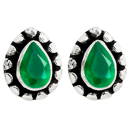 Green Onyx Stud Earrings E-1121 SDE90317