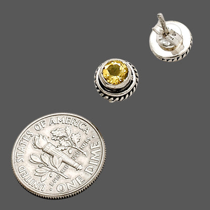 Citrine Stud Earrings E-1245 SDE90320