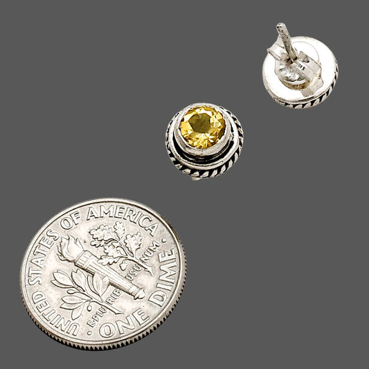 Citrine Stud Earrings E-1245 SDE90321