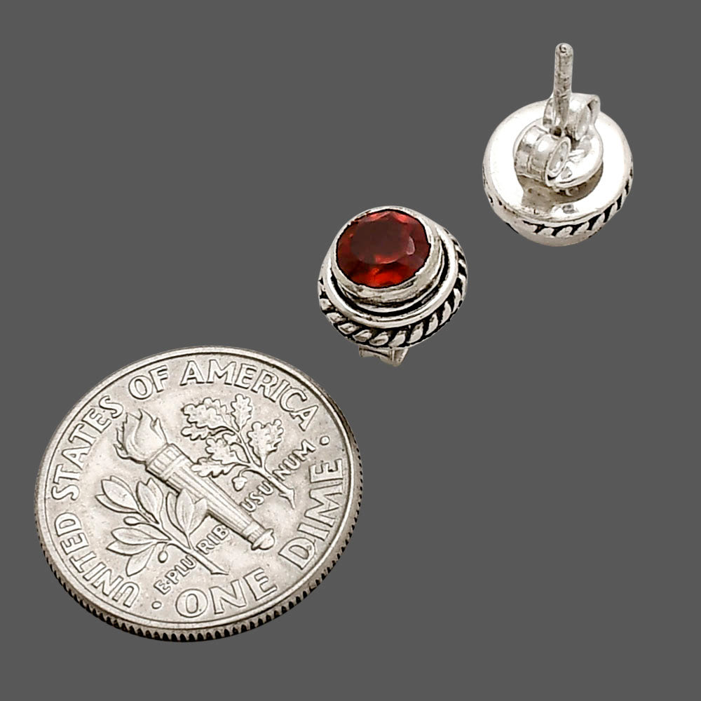 Hessonite Garnet Stud Earrings E-1245 SDE90324