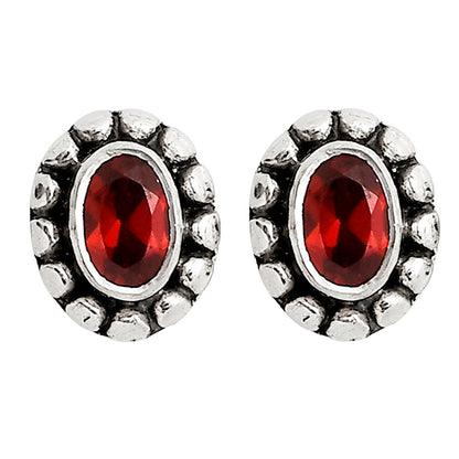 Hessonite Garnet Stud Earrings E-1121 SDE90327