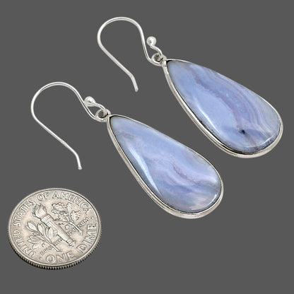 Blue Lace Agate Earrings E-1001 SDE90339