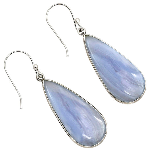 Blue Lace Agate Earrings E-1001 SDE90346