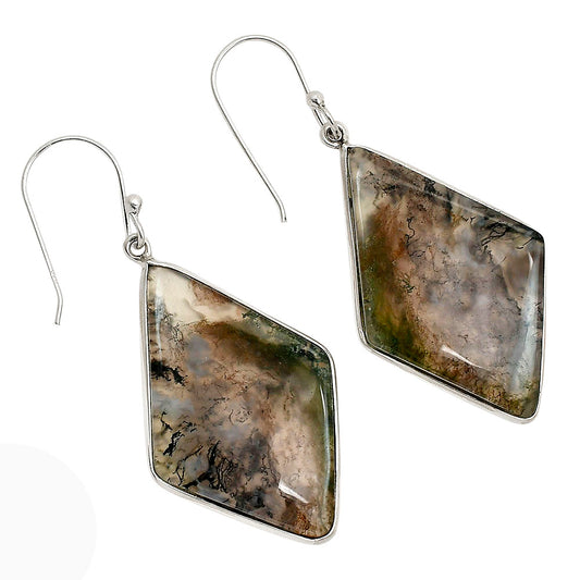 Moss Agate Earrings E-1001 SDE90357