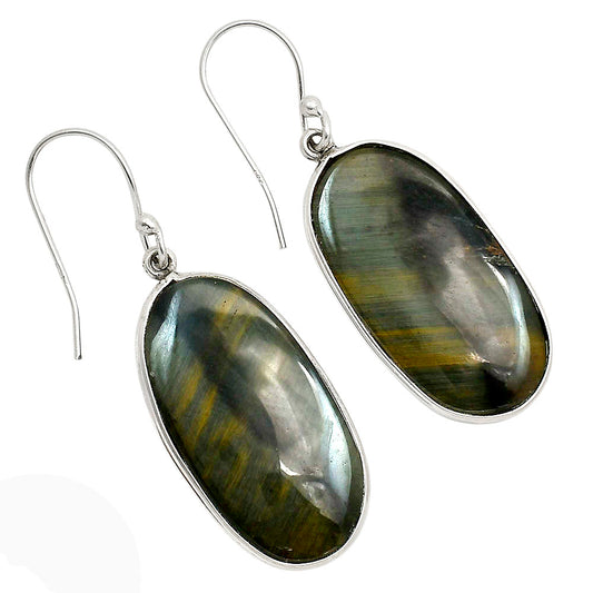 Blue Tiger Eye Earrings E-1001 SDE90379