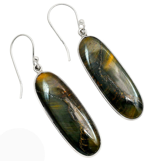 Blue Tiger Eye Earrings E-1001 SDE90380