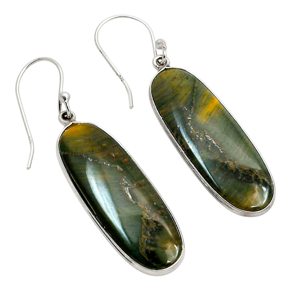 Blue Tiger Eye Earrings E-1001 SDE90380