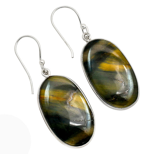 Blue Tiger Eye Earrings E-1001 SDE90383