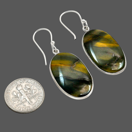 Blue Tiger Eye Earrings E-1001 SDE90383