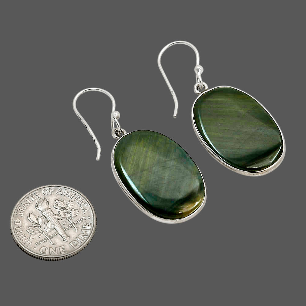 Blue Tiger Eye Earrings E-1001 SDE90384