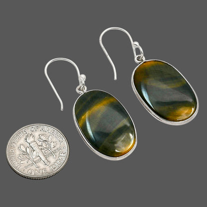 Blue Tiger Eye Earrings E-1001 SDE90385