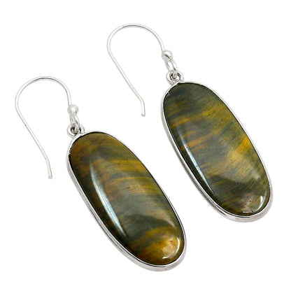 Blue Tiger Eye Earrings E-1001 SDE90386