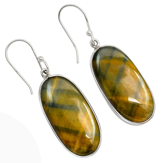 Blue Tiger Eye Earrings E-1001 SDE90387