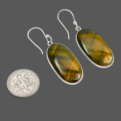 Blue Tiger Eye Earrings E-1001 SDE90387