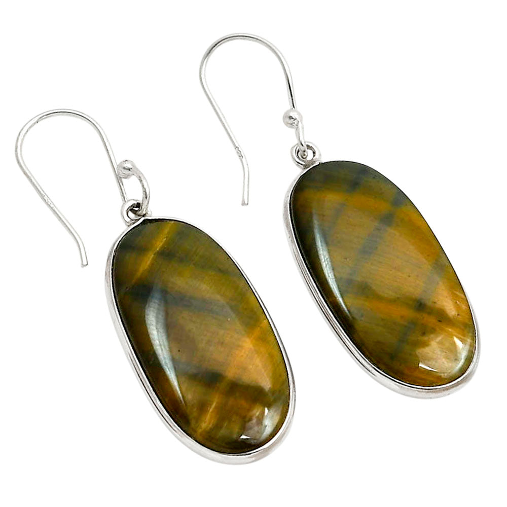 Blue Tiger Eye Earrings E-1001 SDE90387