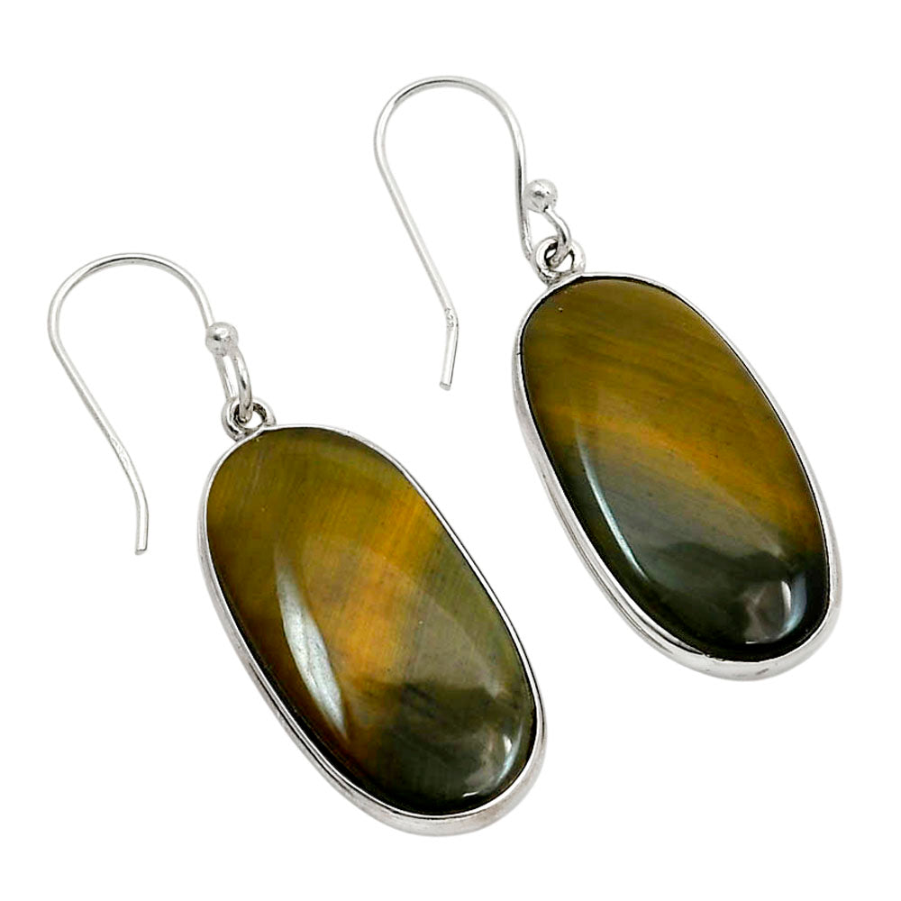 Blue Tiger Eye Earrings E-1001 SDE90390
